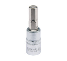 Головка торцева YATO квадрат 1/4″. HEX M6, L= 37 мм (YT-04373)
