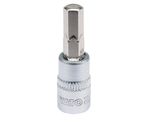 Головка торцевая YATO квадрат 1/4″. HEX M6, L= 37 мм (YT-04373)
