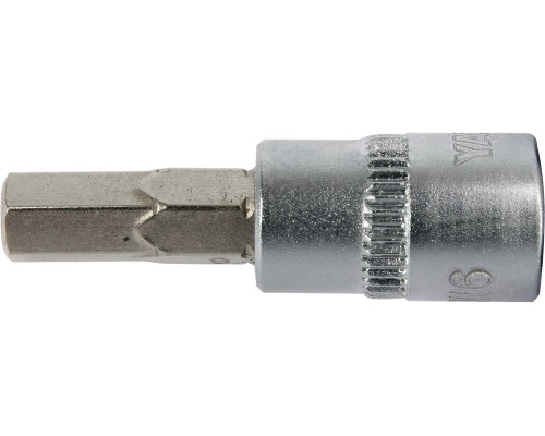 Головка торцевая YATO квадрат 1/4″. HEX M6, L= 37 мм (YT-04373)