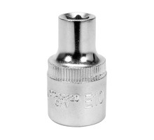Головка торцева YATO : TORX E10, квадрат 1/2″, L= 25 мм. CrV (YT-05220)
