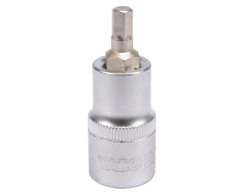 Головка торцевая YATO квадрат 1/2 HEX M6, L= 55 мм (YT-04382)