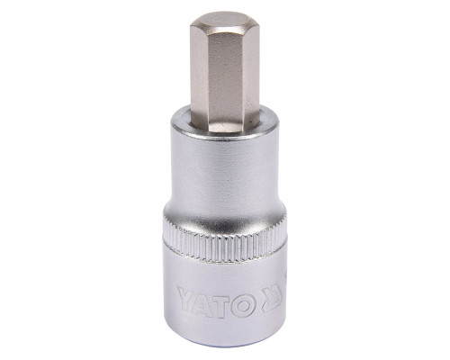 Головка торцевая YATO квадрат 1/2 HEX M10, L= 55 мм (YT-04385)