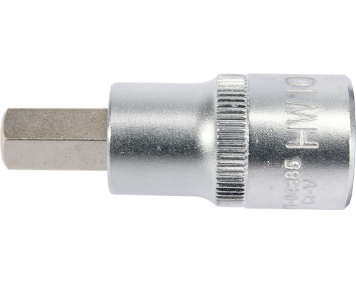 Головка торцевая YATO квадрат 1/2 HEX M10, L= 55 мм (YT-04385)