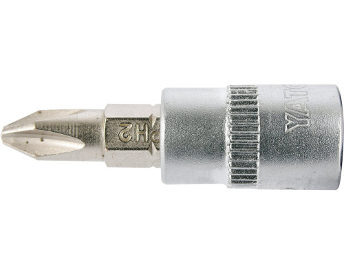 Головка торцевая YATO квадрат 1/4 Philips PH2, L= 37 мм (YT-04412)