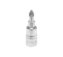 Головка торцева YATO квадрат 1/4 Pozidriv PZ1, L= 37 мм (YT-04417)