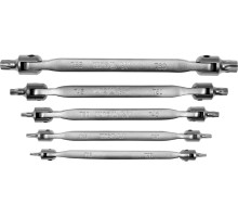 Набір ключів TORX 2-сторонніх на шарнірах YATO : Т15- Т60, Cr-V, 5 шт (YT-05320)