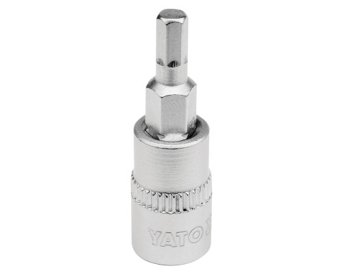 Головка торцевая YATO квадрат 1/4″. HEX M4, L= 37 мм (YT-04371)