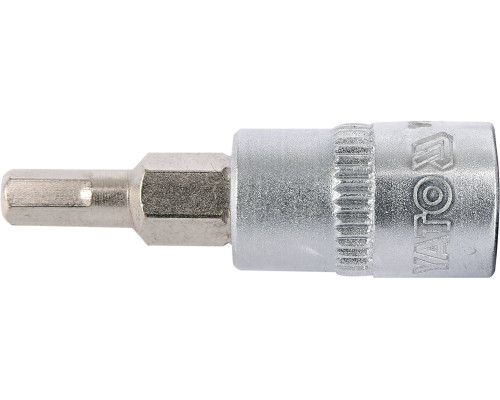 Головка торцевая YATO квадрат 1/4″. HEX M4, L= 37 мм (YT-04371)