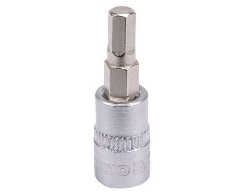 Головка торцевая YATO квадрат 1/4″. HEX M5, L= 37 мм (YT-04372)