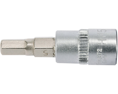 Головка торцевая YATO квадрат 1/4″. HEX M5, L= 37 мм (YT-04372)