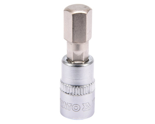 Головка торцевая YATO квадрат 1/4 HEX M8, L= 37 мм (YT-04375)