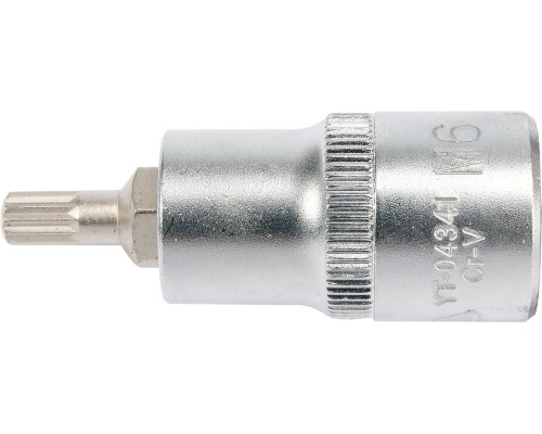Головка торцевая YATO квадрат 1/2 SPLINE M6, L= 55 мм (YT-04341)