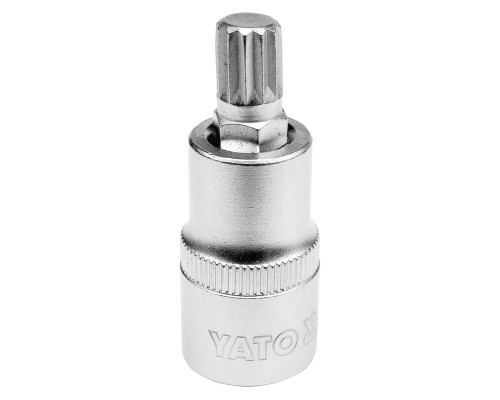 Головка торцевая YATO квадрат 1/2 SPLINE M10, L= 55 мм (YT-04343)