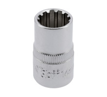 Головка торцева YATO : квадрат 1/2″, Spline, M= 14 мм, L= 38 мм (YT-1466)