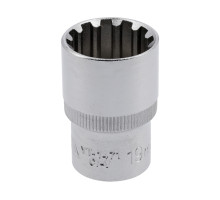 Головка торцева YATO : квадрат 1/2″, Spline, M= 19 мм, L= 38 мм (YT-1471)