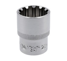 Головка торцева YATO : квадрат 1/2″, Spline, M= 22 мм, L= 38 мм (YT-1474)