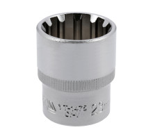 Головка торцева YATO : квадрат 1/2″, Spline, M= 23 мм, L= 38 мм (YT-1475)