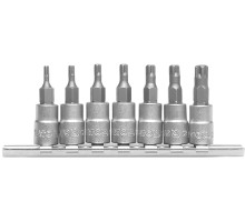 Набір головок YATO : TORX TS10-TS40, квадрат 1/4″ торцеві, L= 35 мм. 7 шт. (YT-0461)
