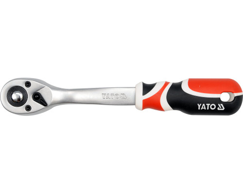 Трещотка YATO : квадрат 1/2″, L= 255 мм, 72T, изогнутая ручка (YT-0732)