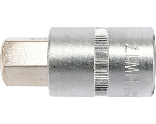 Головка торцевая YATO квадрат 1/2 HEX M17, L= 55 мм (YT-04388)