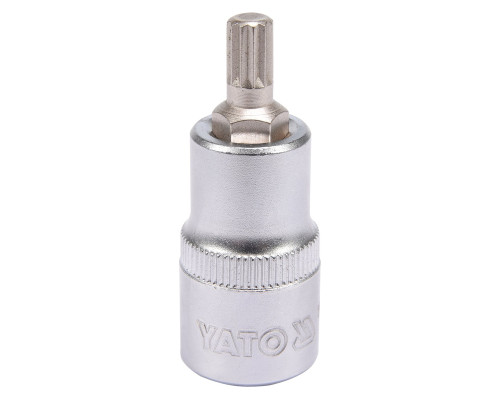 Головка торцевая YATO квадрат 1/2 SPLINE М8, L= 55 мм (YT-04342)