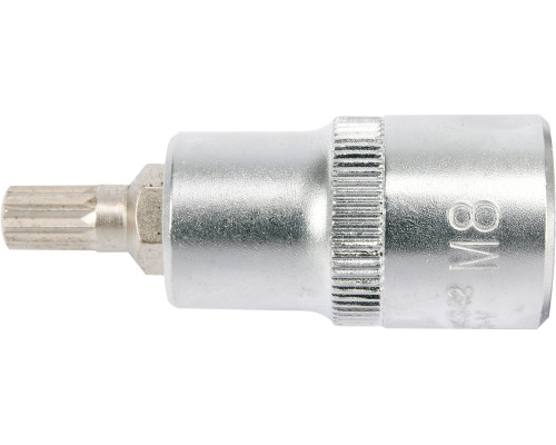 Головка торцевая YATO квадрат 1/2 SPLINE М8, L= 55 мм (YT-04342)