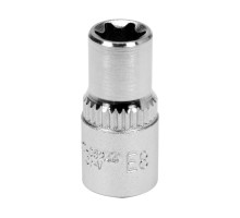 Головка торцева YATO : TORX E8, квадрат 1/2″, CrV, DIN 2124 [Блістер] (YT-05244)