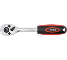 Тріщатка YATO : квадрат 1/4″, L= 160 мм, 90Т (YT-03241)