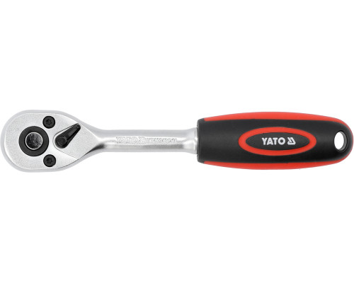 Тріщатка YATO : квадрат 1/4″, L= 160 мм, 90Т (YT-03241)