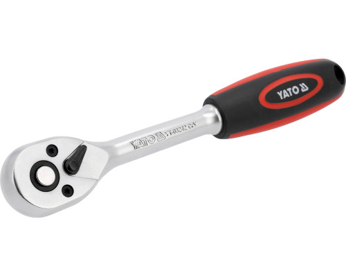 Тріщатка YATO : квадрат 3/8″, L= 210 мм, 90Т (YT-03242)