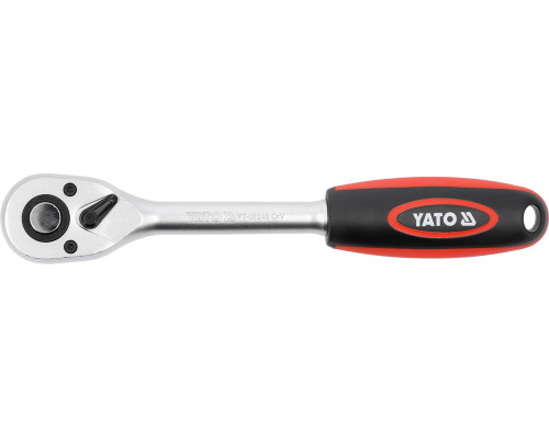 Тріщатка YATO : квадрат 1/2″, L= 255 мм, 90Т (YT-03243)