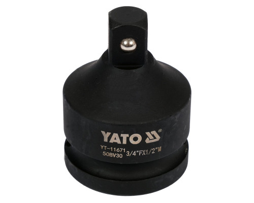 Переходник ударный YATO : квадрат 3/4″ - квадрат 1/2″, L= 55 мм (YT-11671)