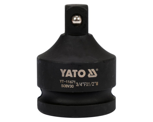 Переходник ударный YATO : квадрат 3/4″ - квадрат 1/2″, L= 55 мм (YT-11671)