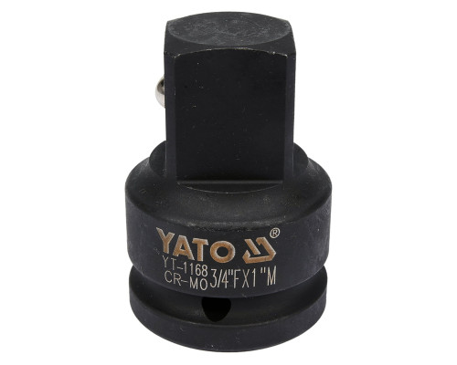 Переходник ударный YATO : квадрат 3/4″ - квадрат 1″, L= 63 мм (YT-1168)
