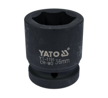 Головка торцева ударна 6-гранна YATO : квадрат 1″, М= 36 мм, L= 65 мм (YT-1191)