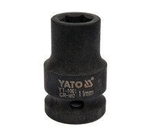 Головка торцева ударна 6-гранна YATO : квадрат 1/2″, М= 11 мм, L= 39 мм (YT-1001)