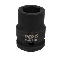 Головка торцева ударна 6-гранна YATO : квадрат 1/2″, М= 17 мм, L= 39 мм (YT-1007)