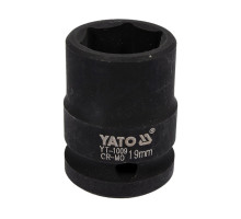 Головка торцева ударна 6-гранна YATO : квадрат 1/2″, М= 19 мм, L= 39 мм (YT-1009)