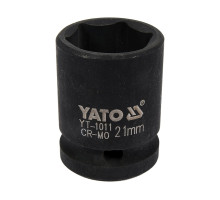 Головка торцева ударна 6-гранна YATO : квадрат 1/2″, М= 21 мм, L= 39 мм (YT-1011)