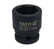 Головка торцева ударна 6-гранна YATO : квадрат 1/2″, М= 23 мм, L= 39 мм (YT-1013)