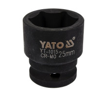 Головка торцева ударна 6-гранна YATO : квадрат 1/2″, М= 25 мм, L= 43 мм (YT-1015)