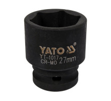 Головка торцева ударна 6-гранна YATO : квадрат 1/2″, М= 27 мм, L= 43 мм (YT-1017)