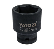 Головка торцева ударна 6-гранна YATO : квадрат 1/2″, М= 28 мм, L= 48 мм (YT-1018)
