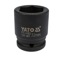 Головка торцева ударна 6-гранна YATO : квадрат 3/4″, М= 32 мм, L= 56 мм (YT-1082)