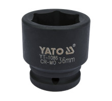 Головка торцева ударна 6-гранна YATO : квадрат 3/4″, М= 36 мм, L= 56 мм (YT-1086)