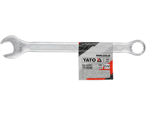 Ключ рожково накидной YATO : CrV, М= 16 мм, L= 210 мм (YT-0345)