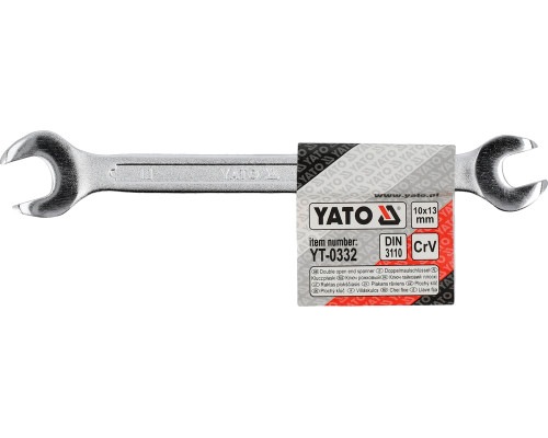 Ключ рожковый YATO : CrV, M= 10х13 мм, l=170 мм (YT-0332)