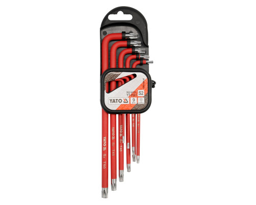 Ключи YATO : TORX TAMPERPROOF Т10-Т50, S2. Набор 9 шт (YT-0563)