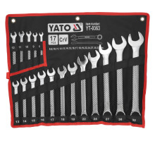 Ключі ріжково накидні YATO : М= 8-32 мм, Набір 17 шт. САТИН (YT-0363)