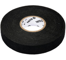 Стрічка ізоляційна ХБ YATO 25м x19x0.3 мм (тканинна) t= -40°С +105°С для мотання пучків кабелів (YT-81501)
